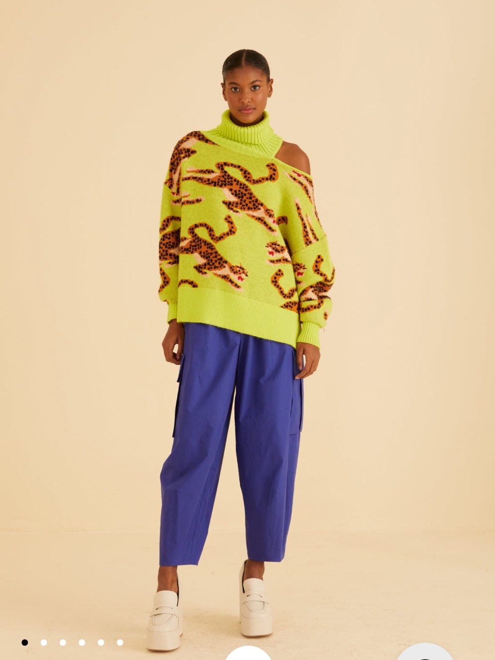 FARM Rio blue cargo drawstring pants